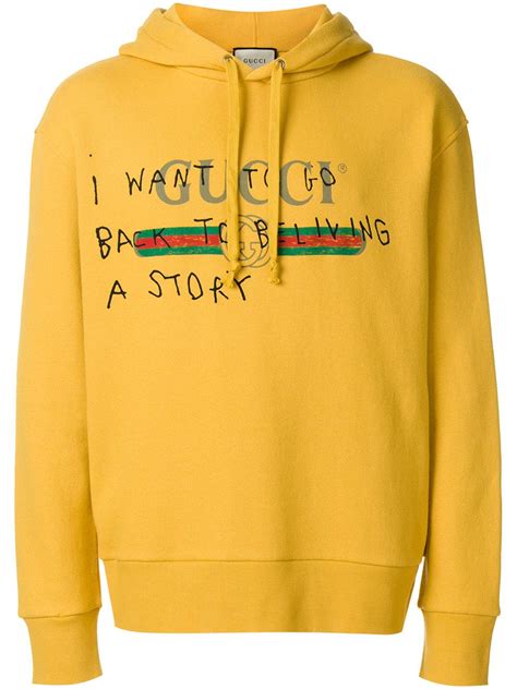 Gucci Coco Capitán Logo Hoodie In Yell